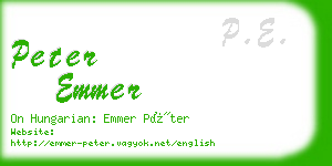 peter emmer business card